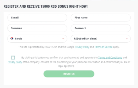 Procedimiento sencillo de registro